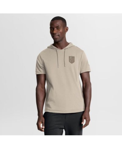 Мужское худи Fanatics Tan Vegas Golden Knights Authentic Pro Road с коротким рукавом