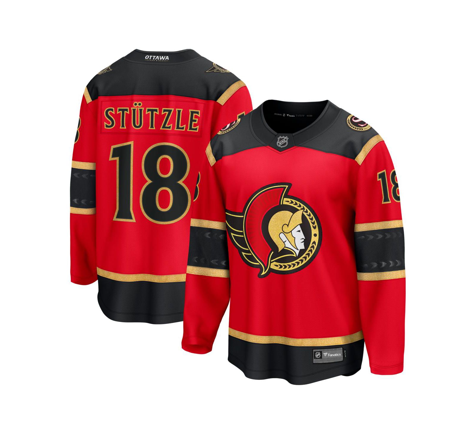 Fanatics Men's Tim Stutzle Red Ottawa Senators Alternate Breakaway Jersey
