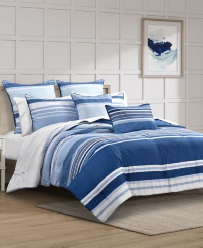 Royal Court Carson Multi-Stripe 3-Pc. Comforter Set, King/California King