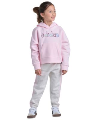 Комплект adidas Girls' 2T-6X Long-Sleeve Hoodie и джоггеры