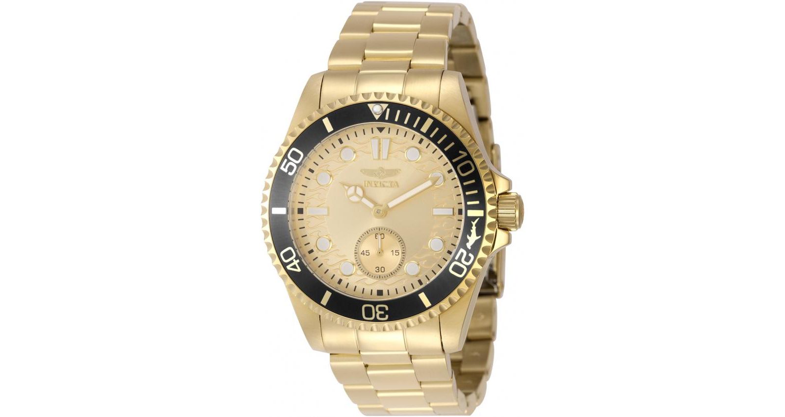 Мужские часы Invicta Pro Diver Quartz VD78 Gold Dial