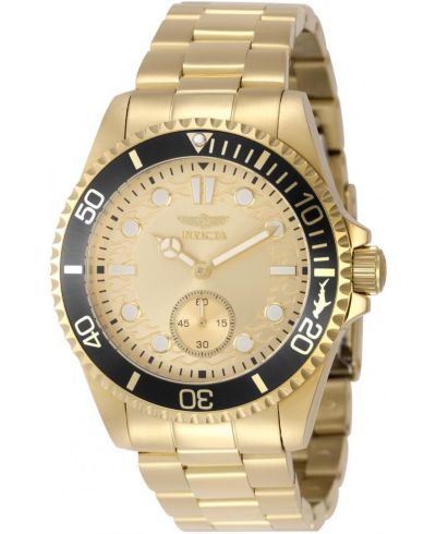 Invicta Men's 49428 Pro Diver Quartz VD78 Gold Dial Watch