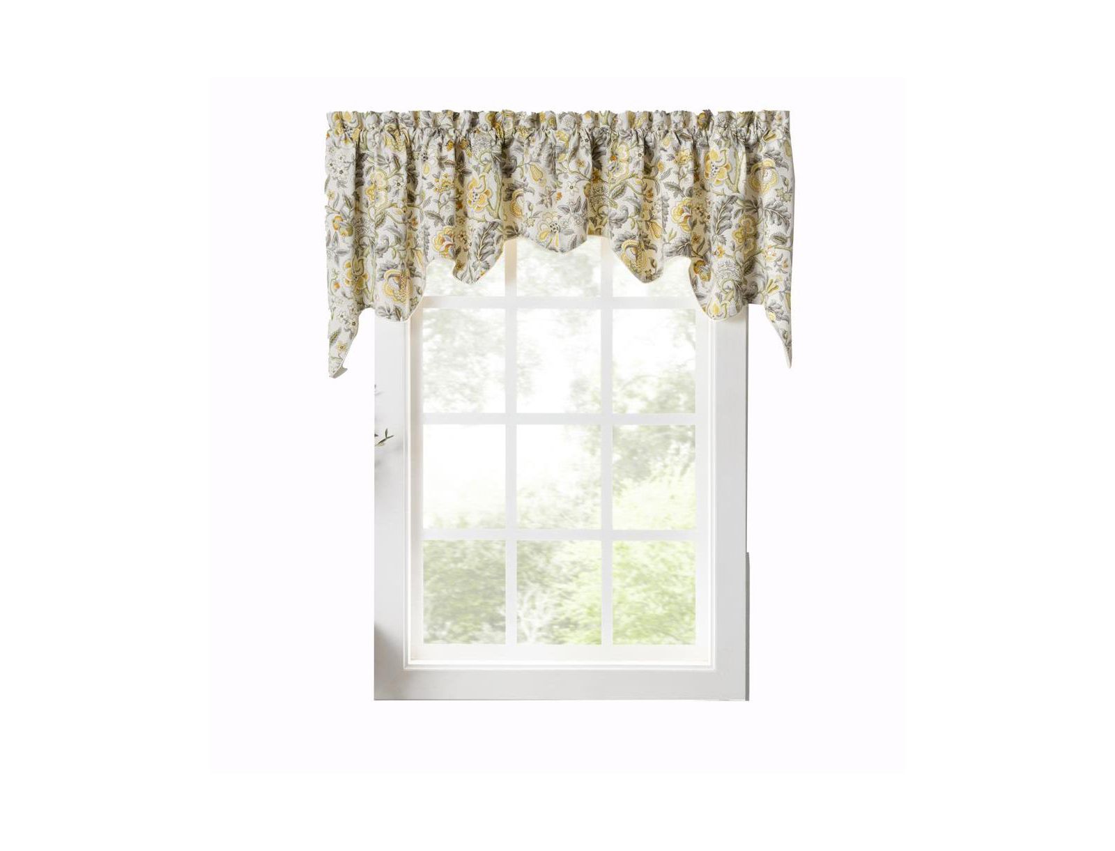 Ellis Curtain Regency Swag Shaped 3" Rod Pocket Window Valance