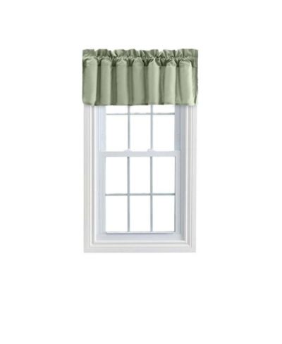 Ellis Stacey 3" Rod Pocket High Quality Fabric Solid Color Window Lined Filler Valance 42"x13" Sage