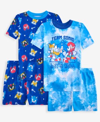 Sonic Boys' 4-10 Hacci Pajamas, 4-Piece Set