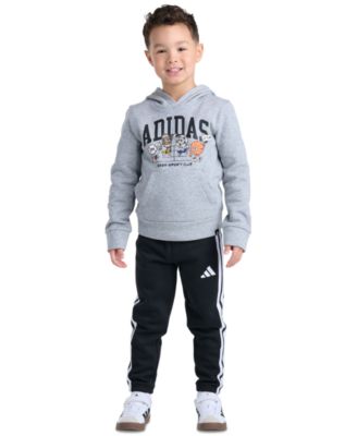 adidas комплект из худи с длинным рукавом и брюк для мальчиков 2T-7