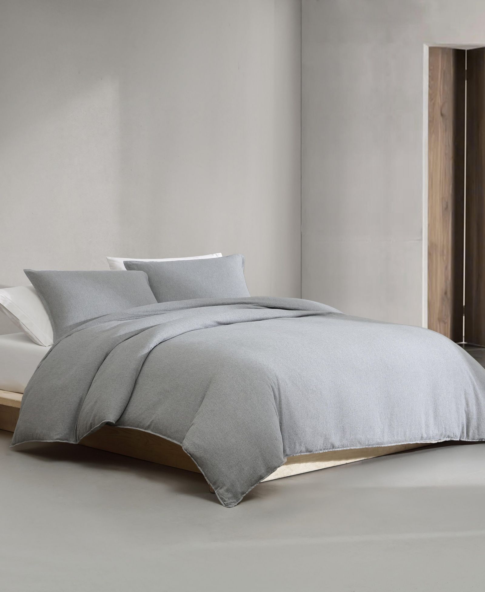 Calvin Klein Mélange Flannel 3-Pc. Duvet Cover Set, Queen