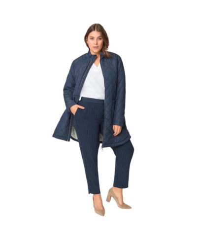 ellos Women's Plus Size Quilted Zip Jacket