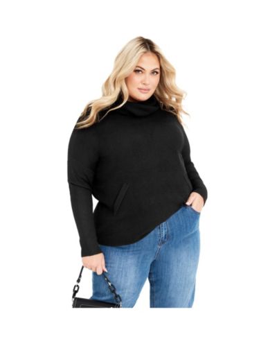 Женский джемпер Avenue Plus Size Ash Turtleneck Close Fit