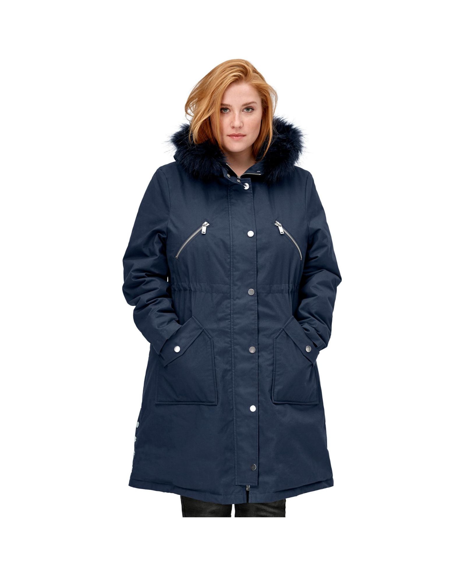 Женская парка ellos Side-Snap Zip-Front