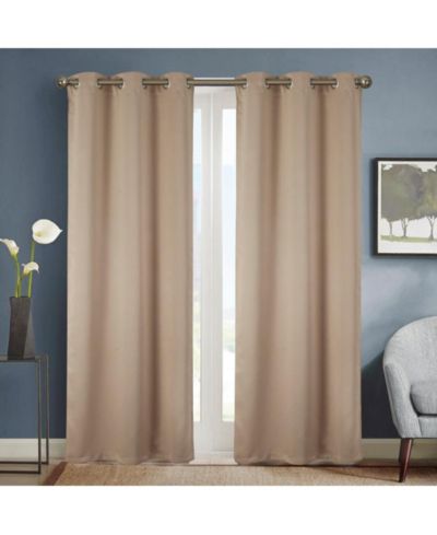 Olivia Gray Anchorage Blackout Single Grommet Curtain Panel Pair