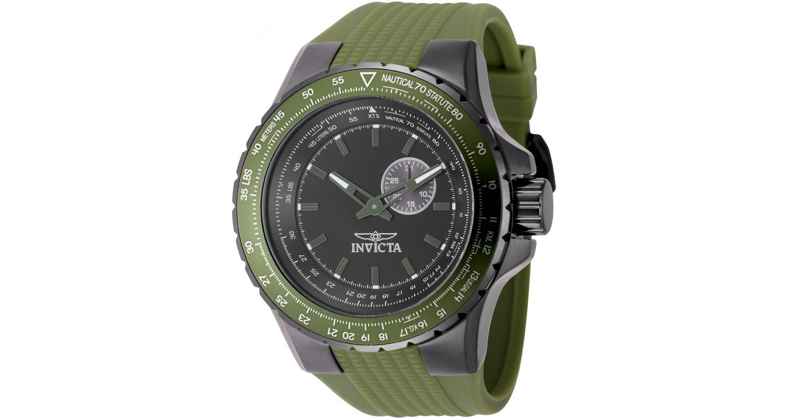 Invicta Men's 49729 Aviator Quartz VD72 Black Dial Watch