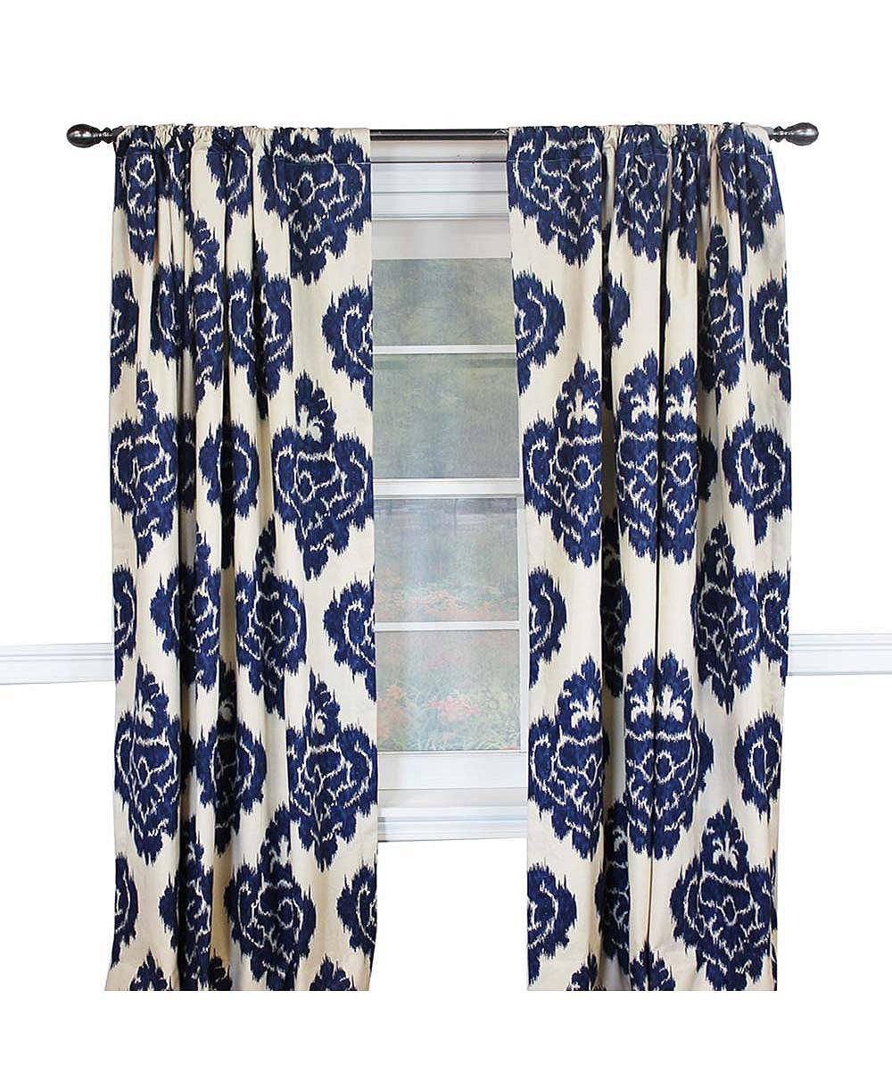 Парные подшиваные панели RLF Home Flame Damask Flame Design 3" Rod Pocket