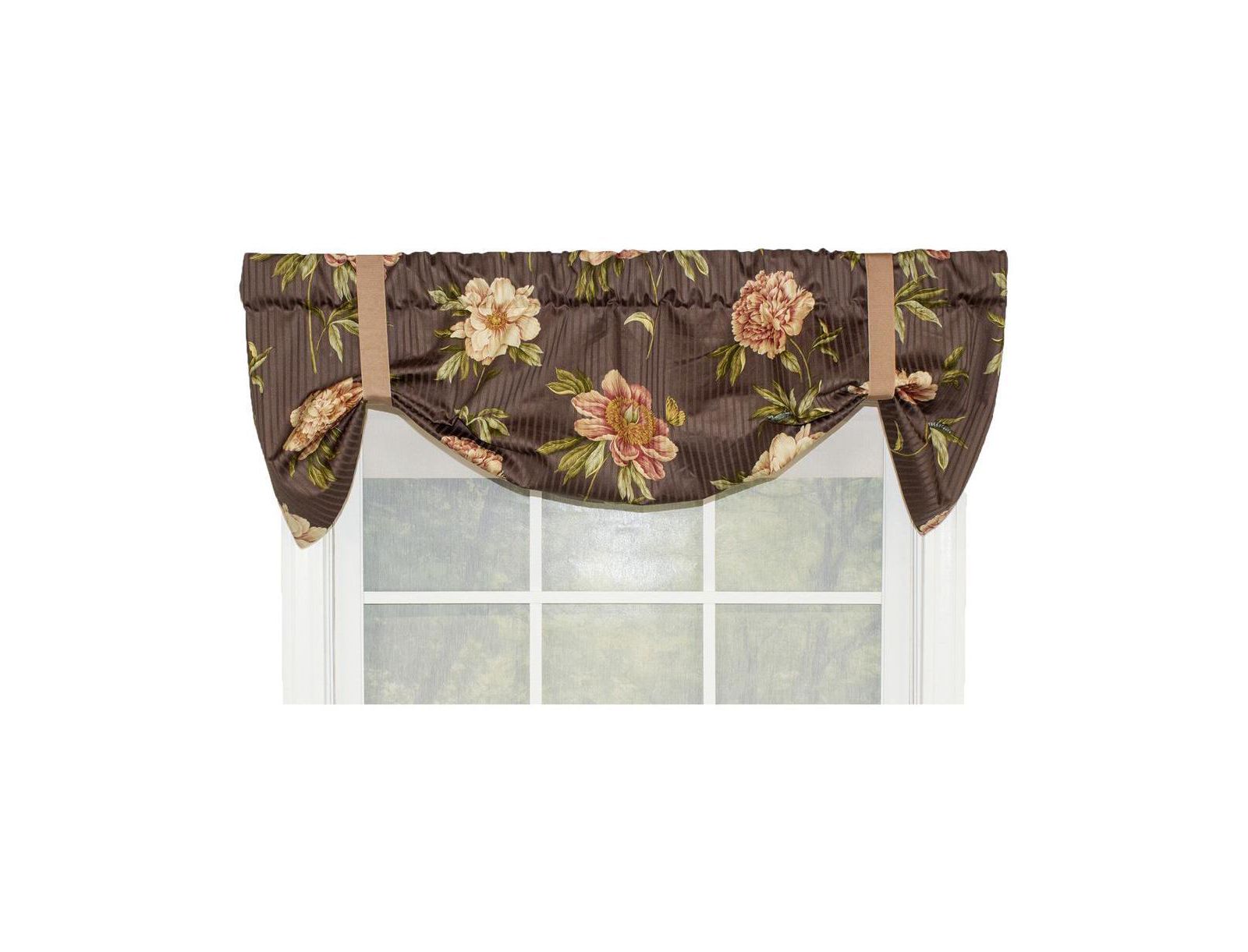 RLF Home Blossom Style Suspender 3" Rod Pocket Valance 50" x 16"