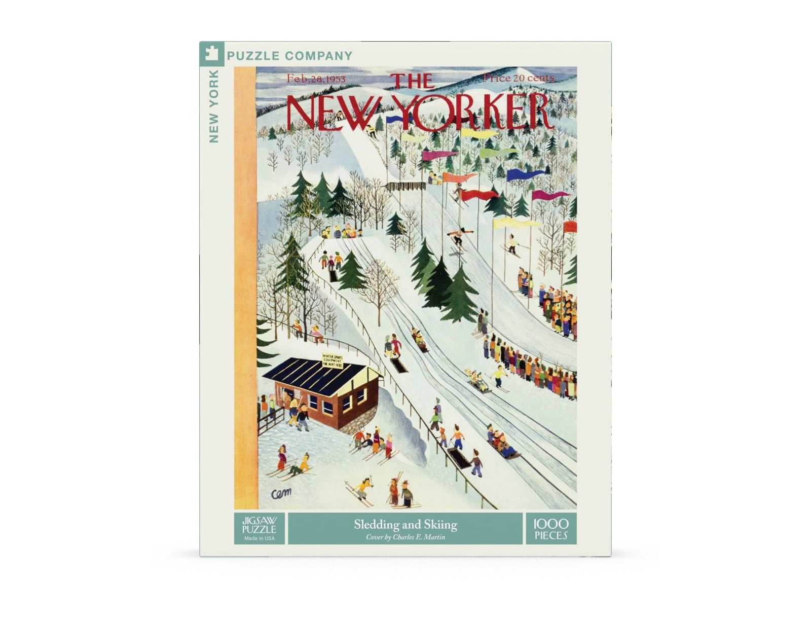 Пазл New York Puzzle Company Sledding and Skiing, 1000 Piece