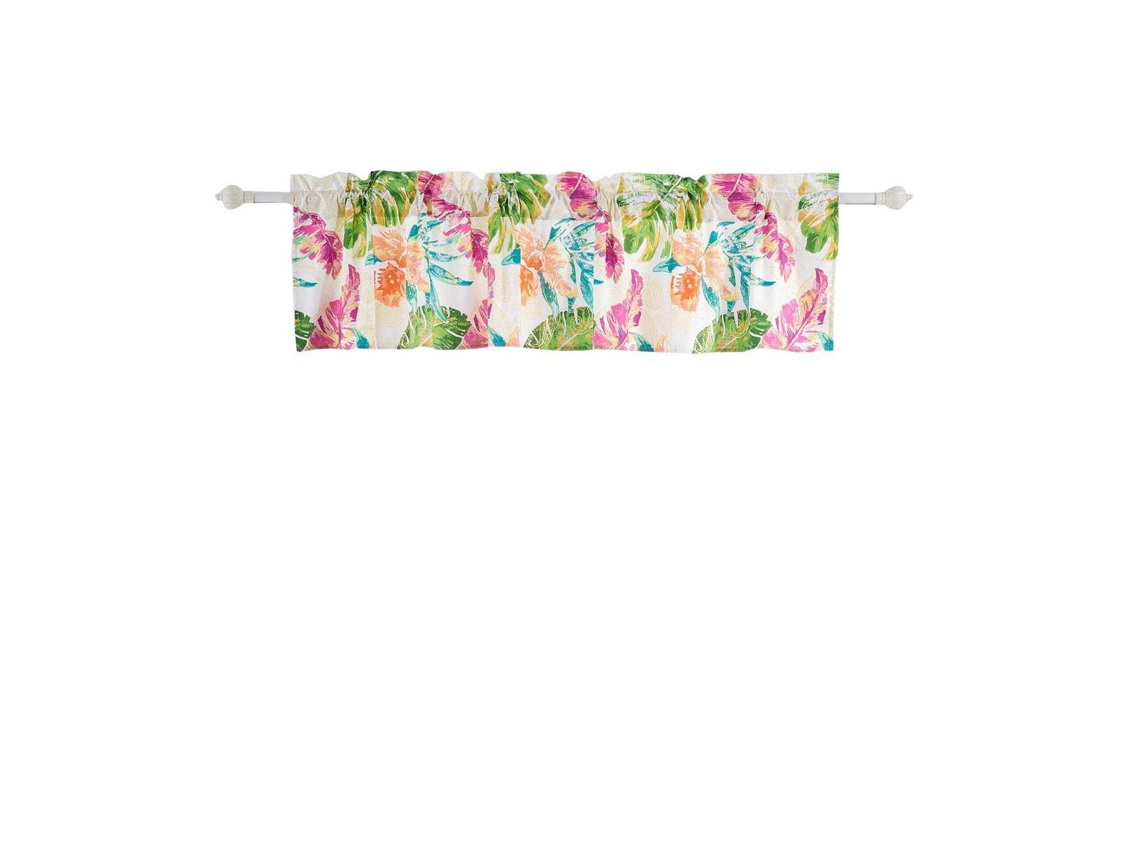 Greenland Home Fashions Tropics Window Valance - 84x16", Coral