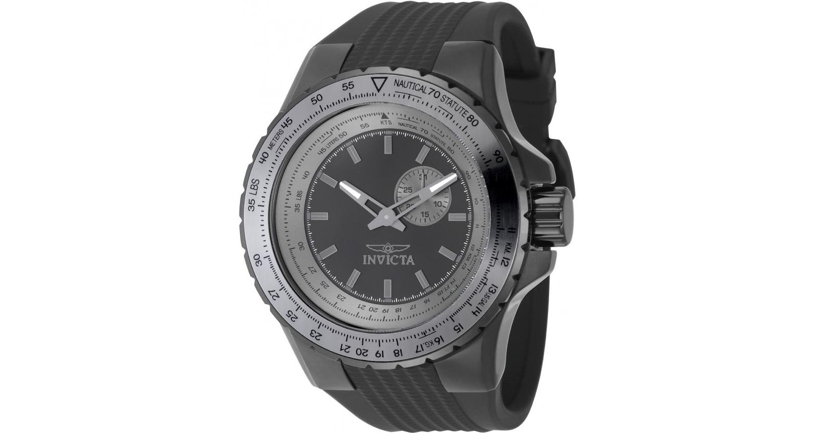 Invicta Men's 49728 Aviator Quartz VD72 Black Dial Watch