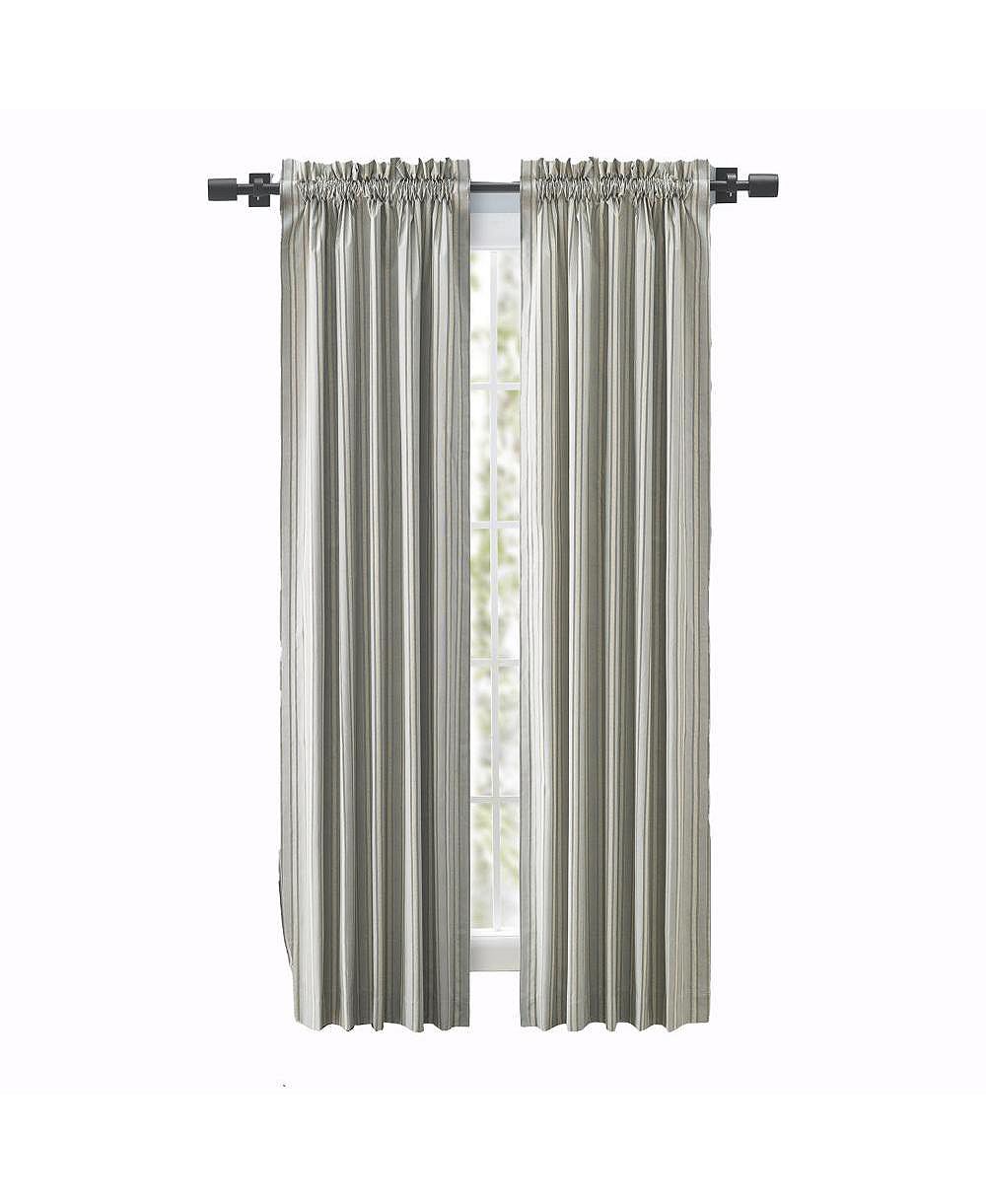 Парные шторы Ellis Curtain Springfield Stripe с карманами для штанги 82" x 84"