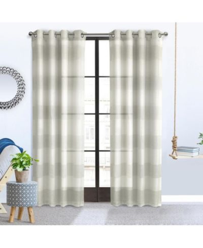Тюль Habitat Paraiso Eclectic Smooth Textured Brighten Space Sheer Panel Grommet Curtain Panel