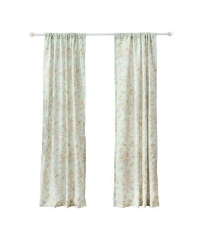 Парные шторы Greenland Home Fashions Olivia Light Filtering Semi Sheer, 42" x 84", Mint