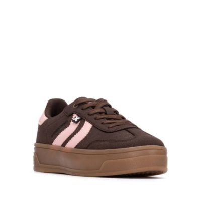 XTI Women's Suede Casual Sneakers Urban Comfort