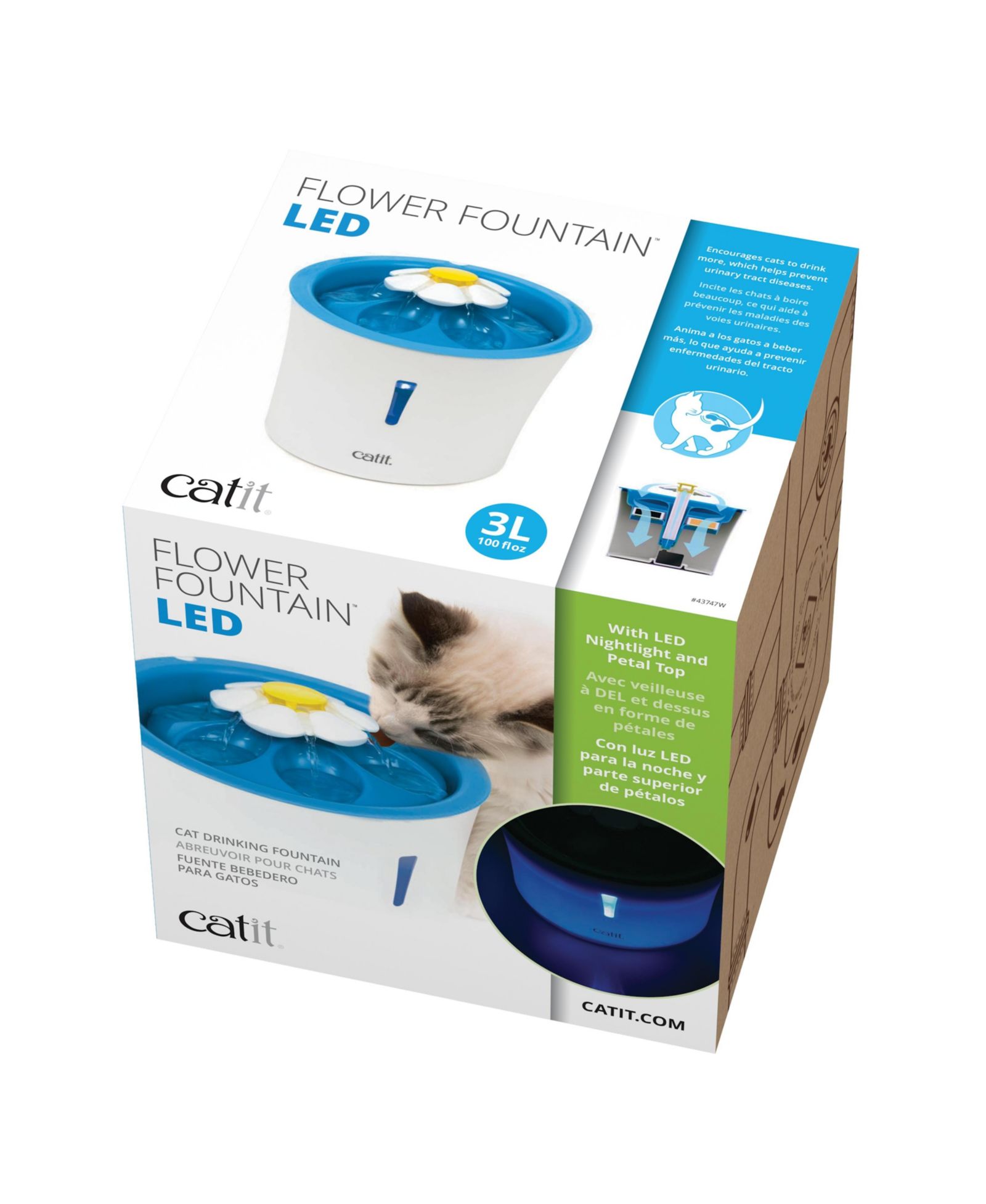 Фонтан для кошек Catit Flower с LED ночником