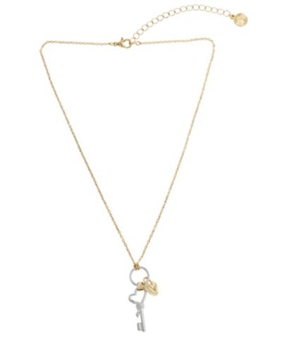 Подвеска-кулон Steve Madden Two Tone Heart Knot Lock Key Charm