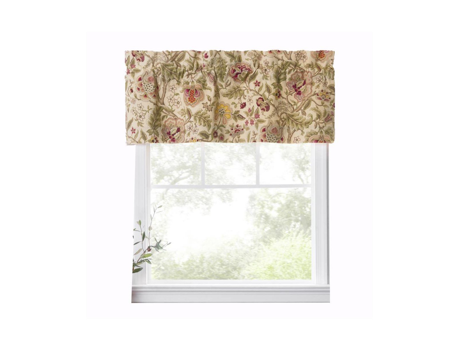 Ellis Curtain Regency Straight 3" Rod Pocket Lined Window Valance 50"x15" Antique