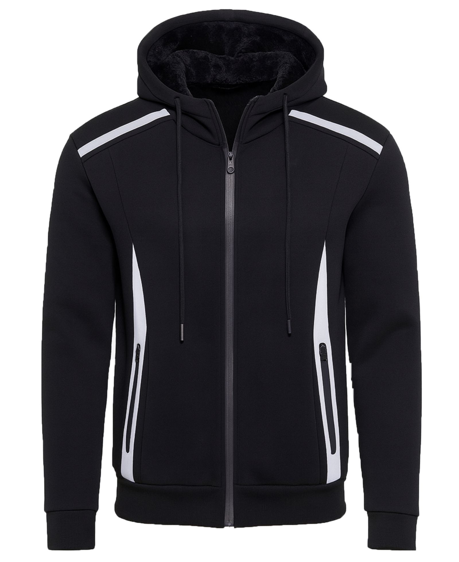 Blu Rock Men's Slim-Fit Reflective Tech Full-Zip Hoodie