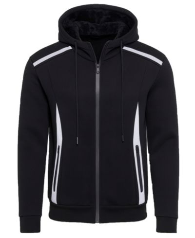 Blu Rock, Мужское худи с молнией Reflective Tech, Slim-Fit, Black Cherry
