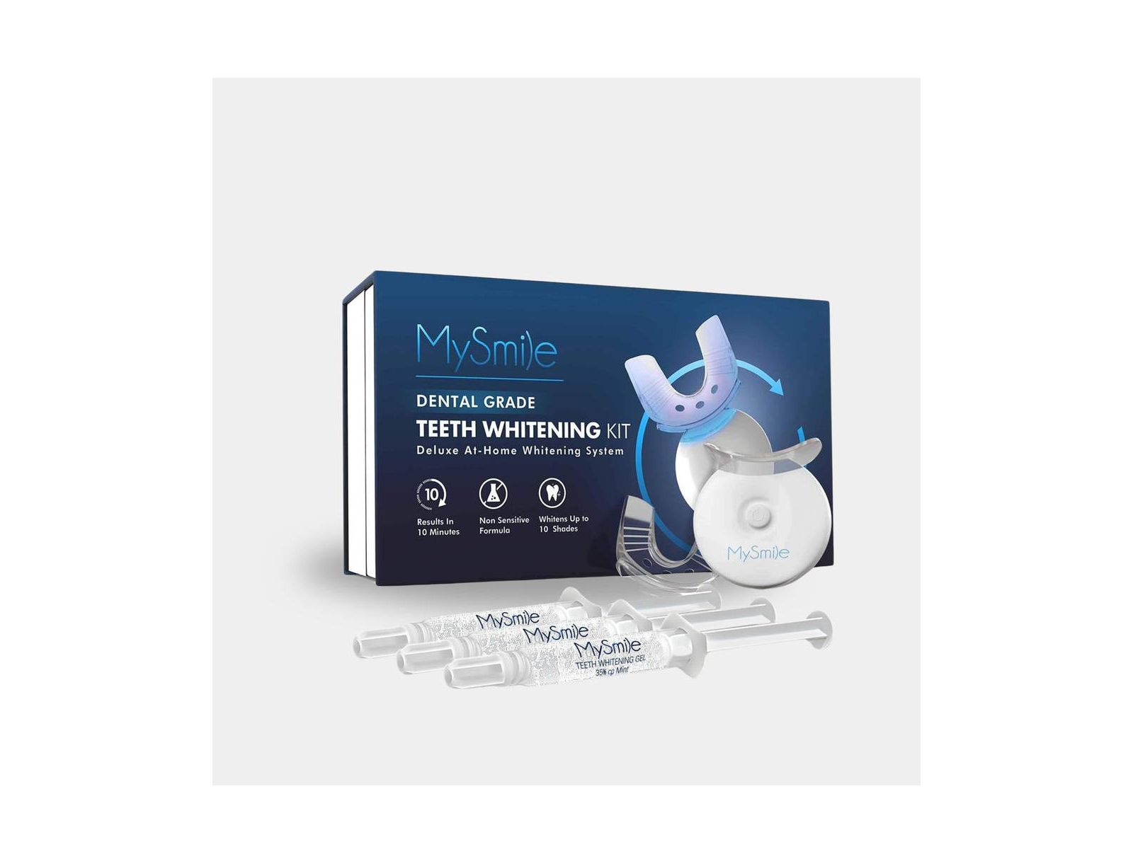 MySmile Teeth Whitening Kit with LED Light, 10 Min Fast Teeth Whitener, 35% CP Teeth Whitening Gel