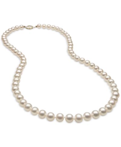 Нить из натурального речного жемчуга (6mm) в 14k Gold, 20"