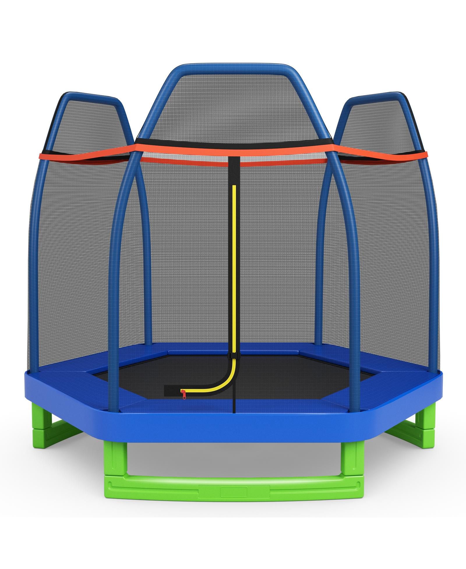 Детский батут SKONYON 7-Foot Recreational Bounce Jumper с функциями безопасности
