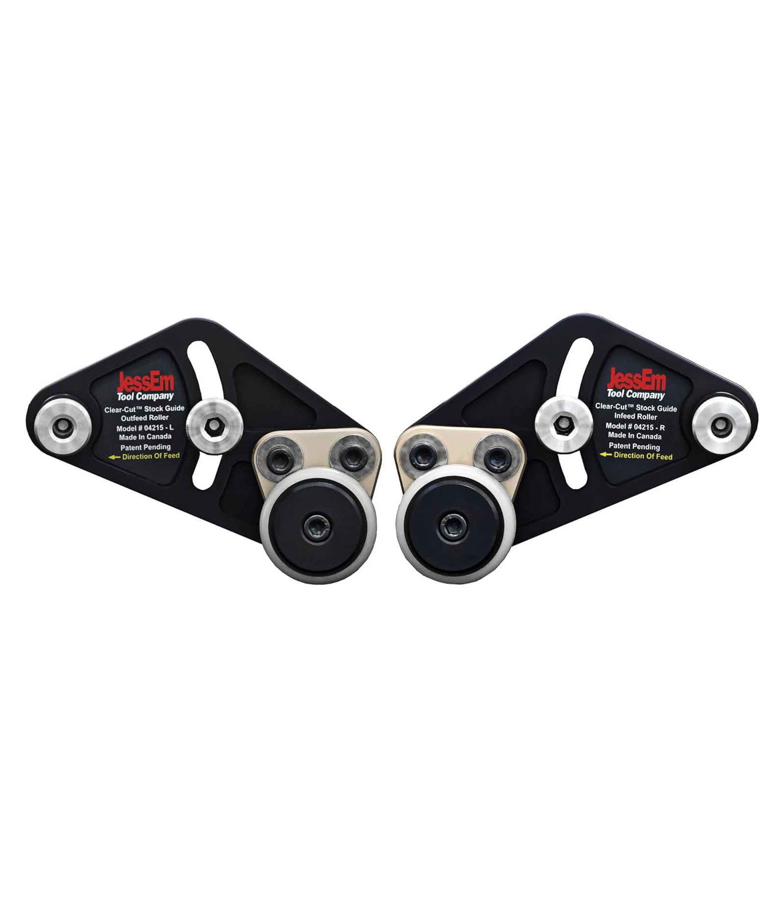 JessEm 04215 Clear-Cut Precision Stock Guides with Dual Roller Hold-Down System for Router Table Fences