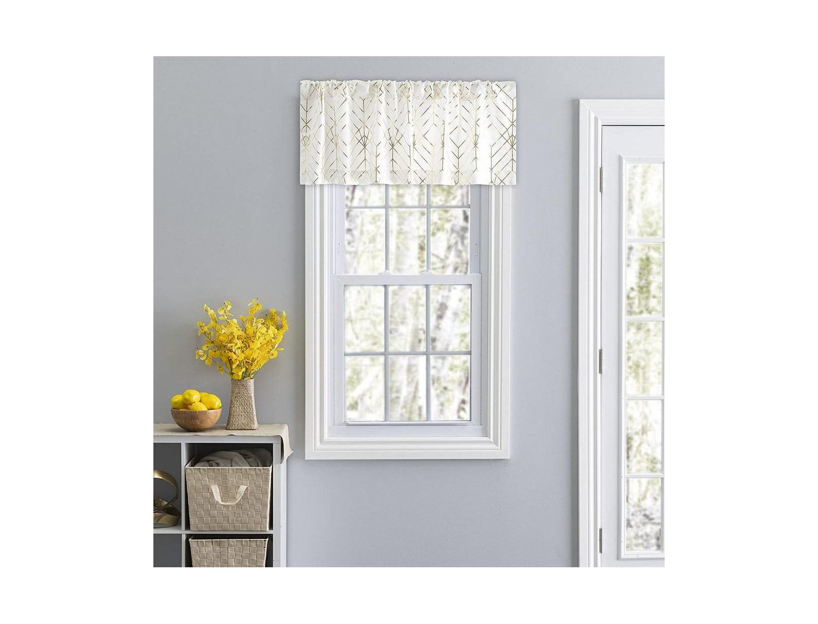 Ellis Curtain Deco Crushed Taffeta Rod Pocket Valance