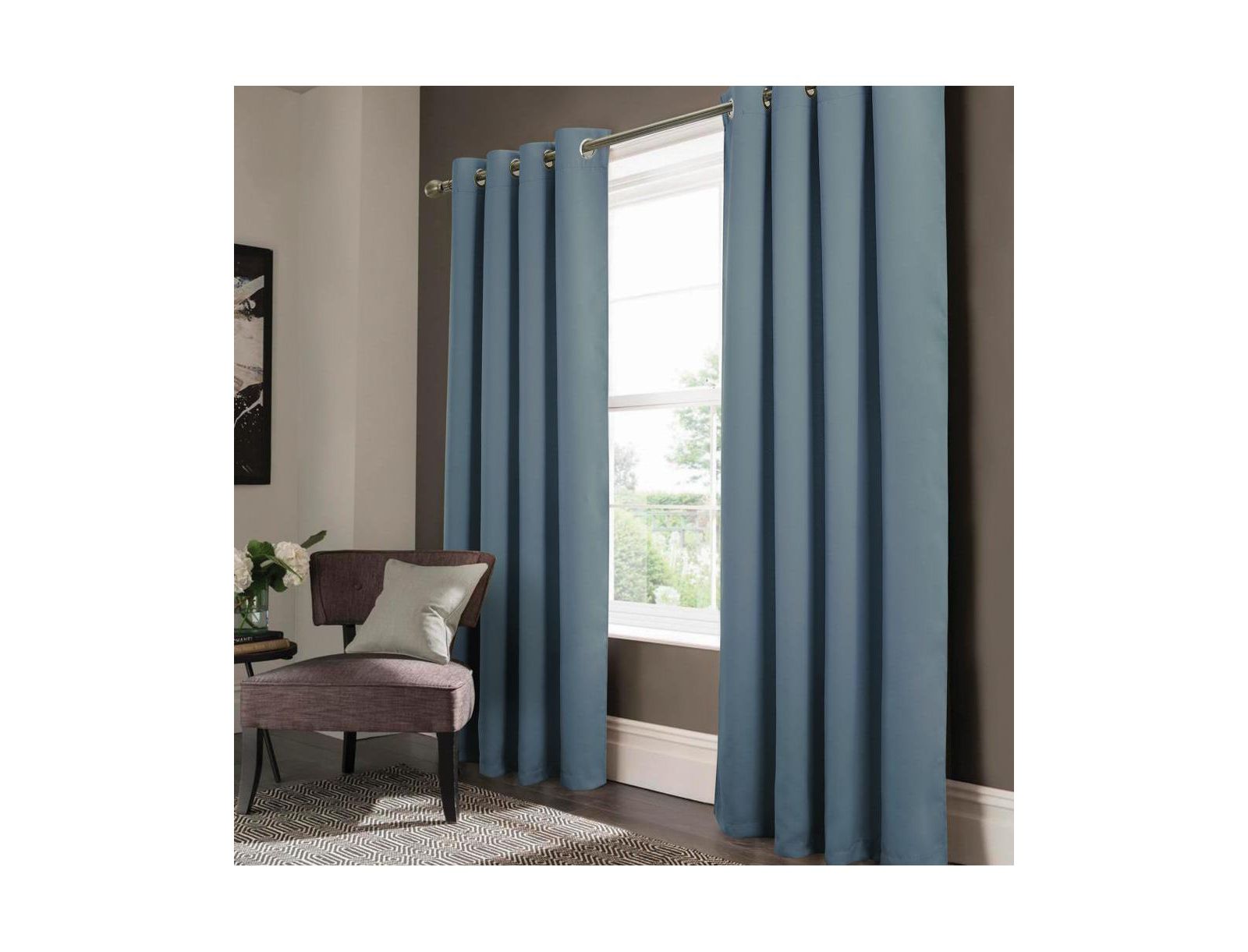 Olivia Gray штора Olivia Gray Anchorage Blackout Grommet Single, 54x90", Blue