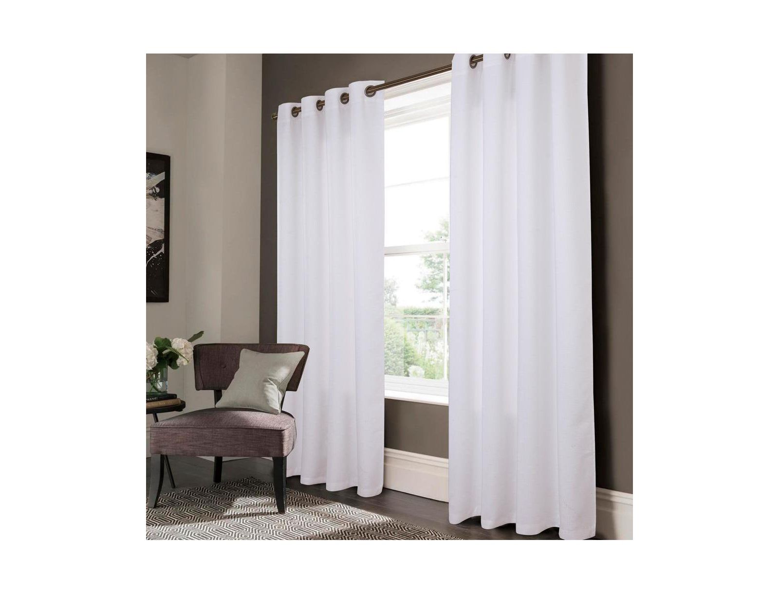 Olivia Gray Lynx Matte Embossed Blackout Grommet Single Panel 52x95"