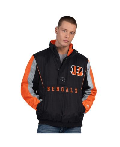 Мужская куртка Starter Cincinnati Bengals Thursday Night Gridiron Half-Zip Black