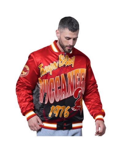 Мужская куртка Starter Tampa Bay Buccaneers Retro Pass Rush Varsity на кнопках, красная