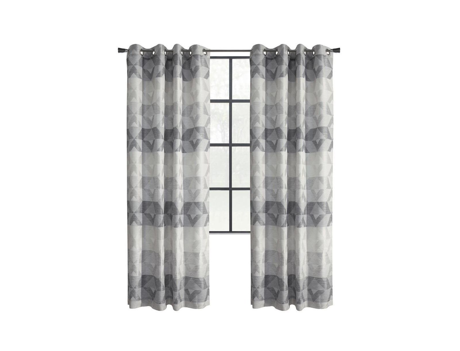 Legacy Commonwealth Jackson Grommet Curtain Panel - 52x84", Natural Grey