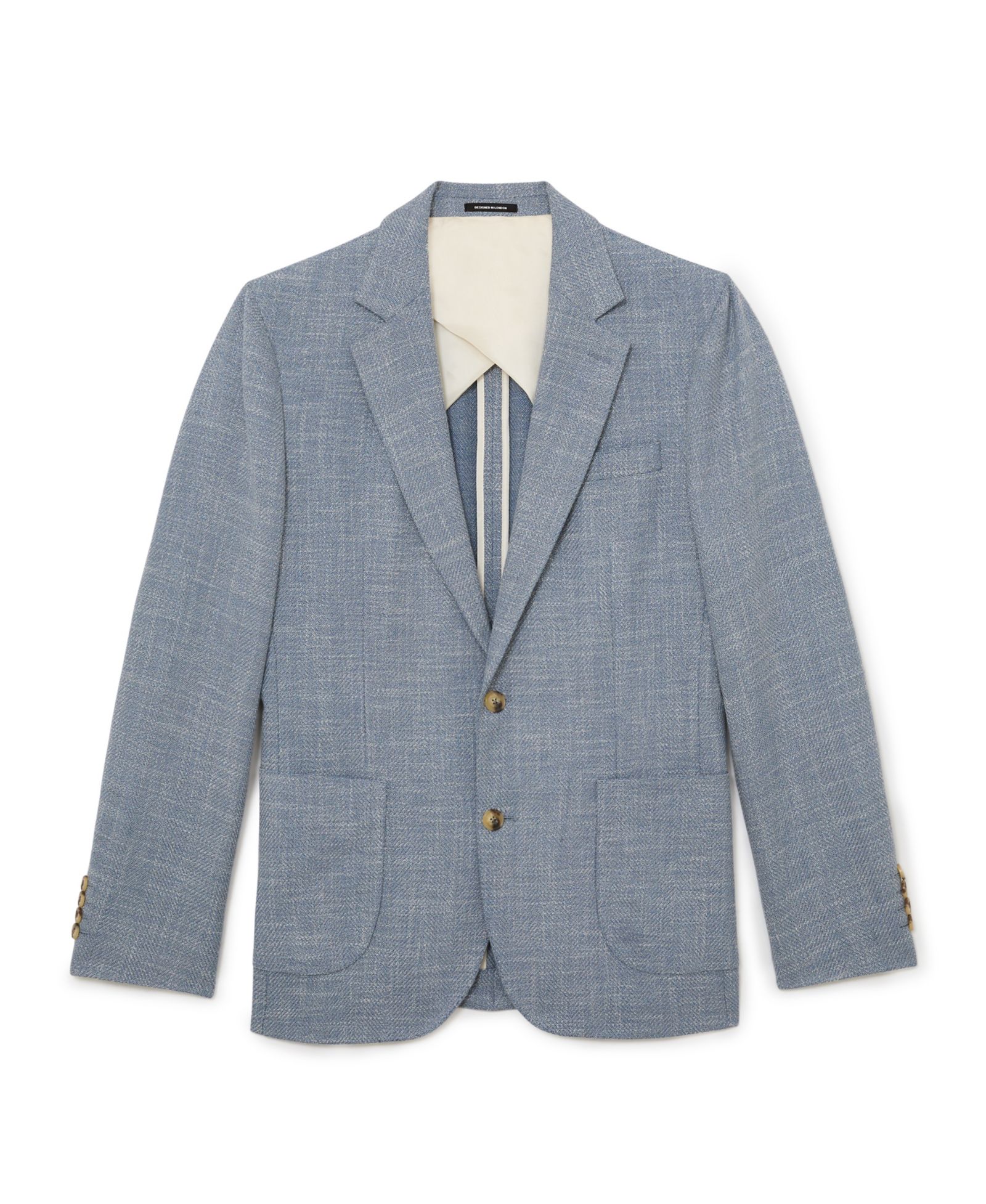 Мужской блейзер REISS Men's Manci Tailored-Fit Single-Breasted Herringbone