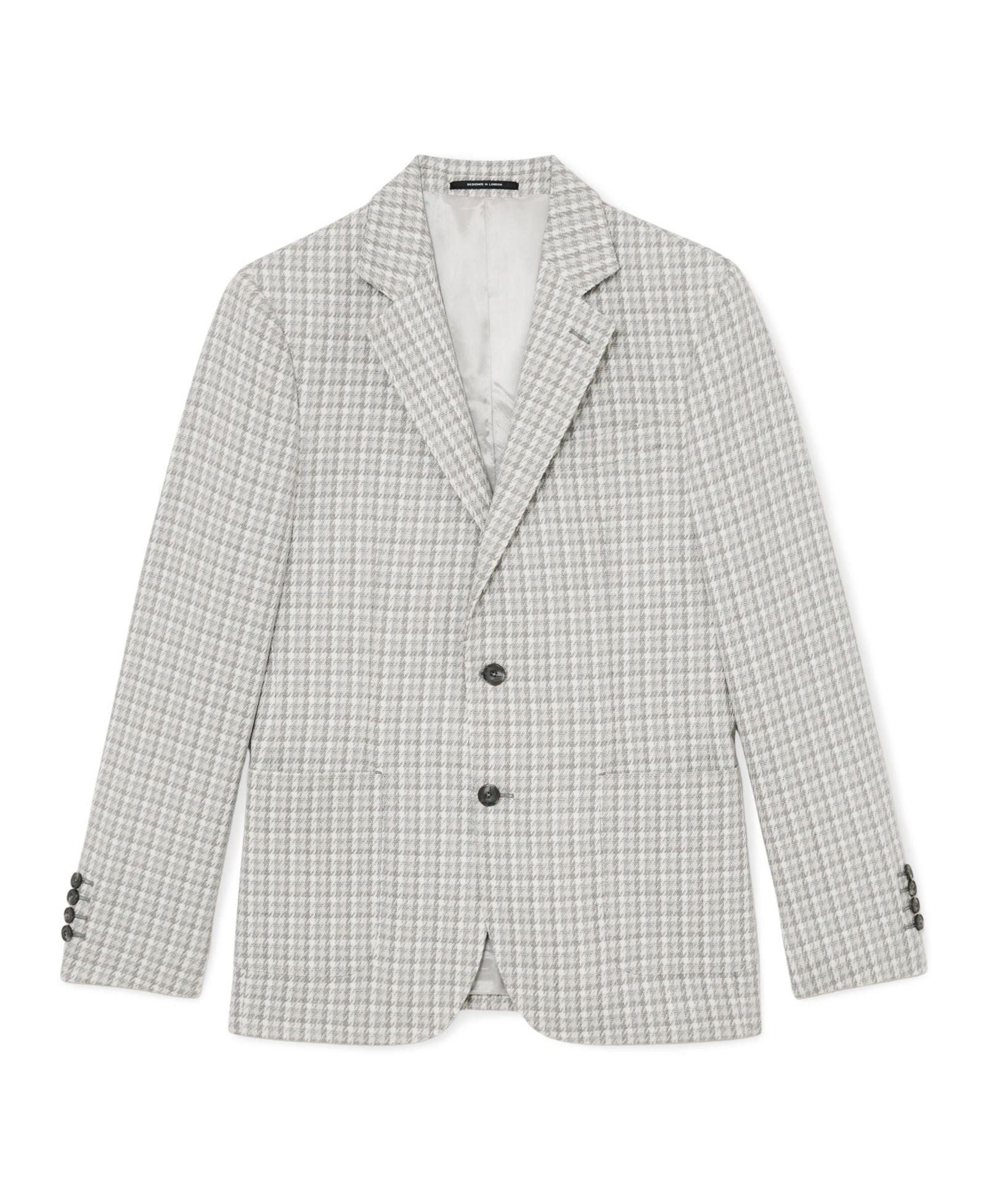 REISS Men's Canty Tailored-Fit Houndstooth Single-Breasted Blazer