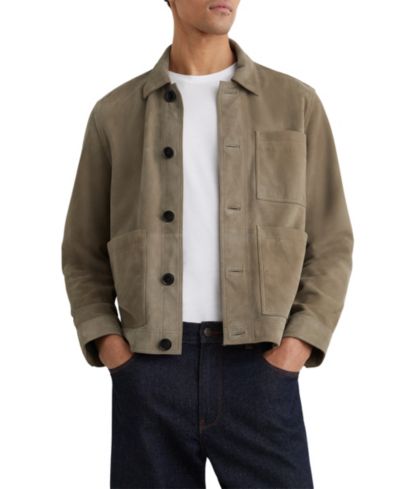 Мужская куртка REISS Danny Suede Patch-Pocket Worker