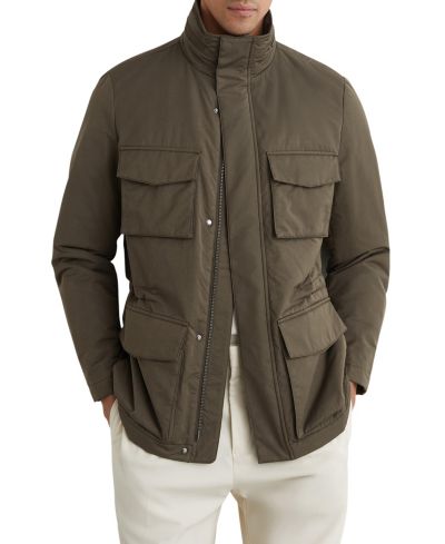 REISS Men's Oswald Cotton-Blend Padded Four-Pocket Jacket