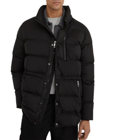 REISS Men's Lebane Detachable-Hood Quilted Puffer Coat