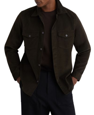 REISS Men's Kai Corduroy Twin-Pocket Overshirt