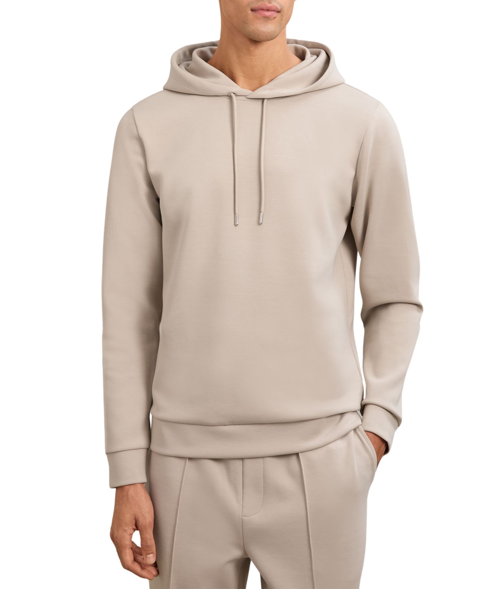 Мужское худи REISS Fabien Premium Interlock Drawstring
