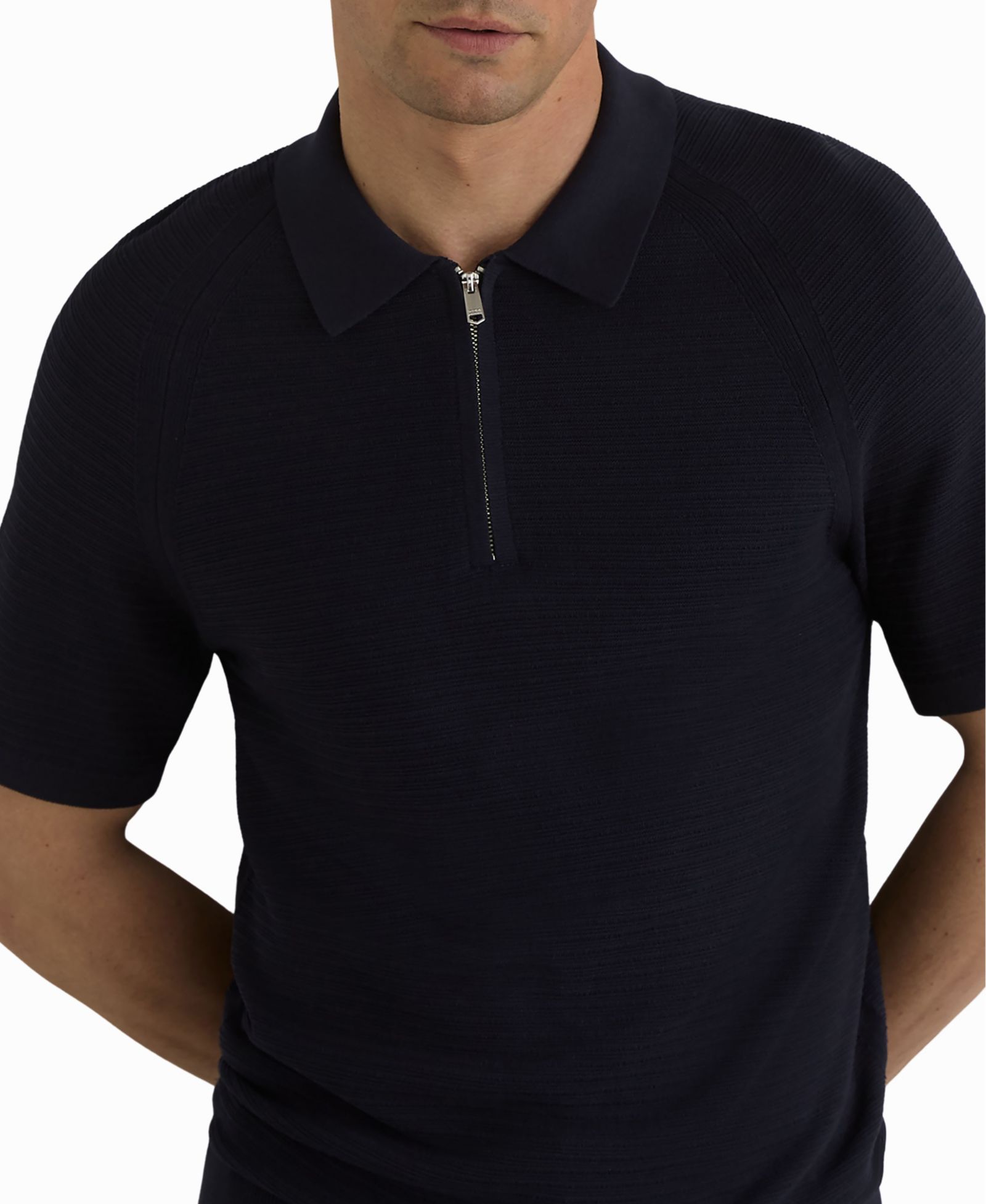 REISS рубашка-поло Estate Textured-Knit, Мужской