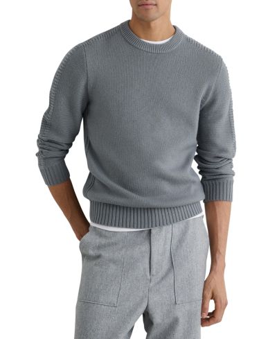 Мужской джемпер REISS Beech Wool-Blend Rib-Detail Crew-Neck
