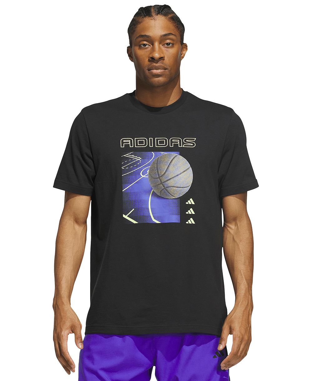 Мужская футболка adidas Bold Basketball Court Graphic Crewneck